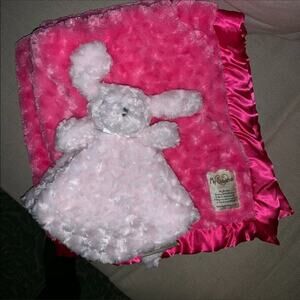 Celebrity favorite My Blankee Raspberry and Blankets & Beyond bunny Snuggie set